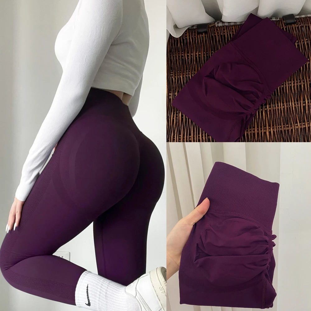 Yoga Leggings Women Fitness Running High Waist Slim Pants Push Up Sport Scrunch Butt Legging Gym Athletic Jogging Workout Female